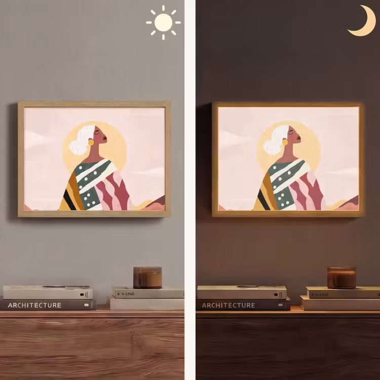 Lightbox - Wandlamp - Vrouw - Zon - Kleurrijk — 6
