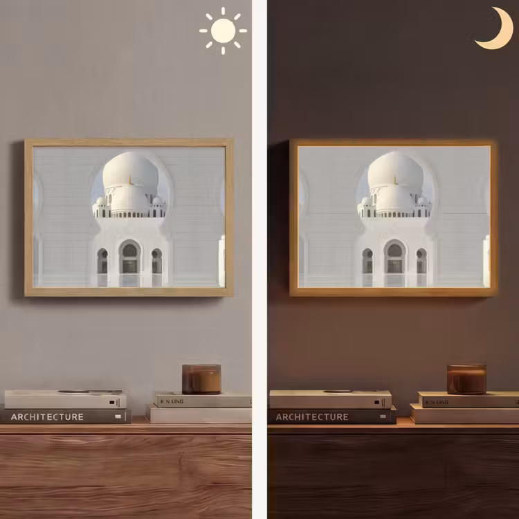 Lightbox - Wandlamp - Witte koepel - Gouden Details - Moskee — 6