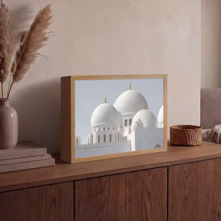 Lightbox - Wandlamp - Witte koepels - Helderblauwe lucht - Islamitisch — 4