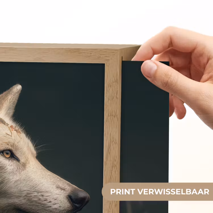 Lightbox - Wandlamp - Wolf - Bloemen - Natuur — 5