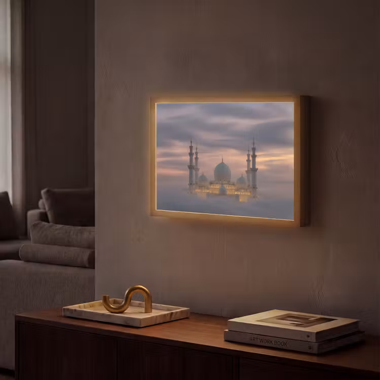 Lightbox - Wandlamp - Zonsondergang - Moskee - Wolken - Islamitisch — 2