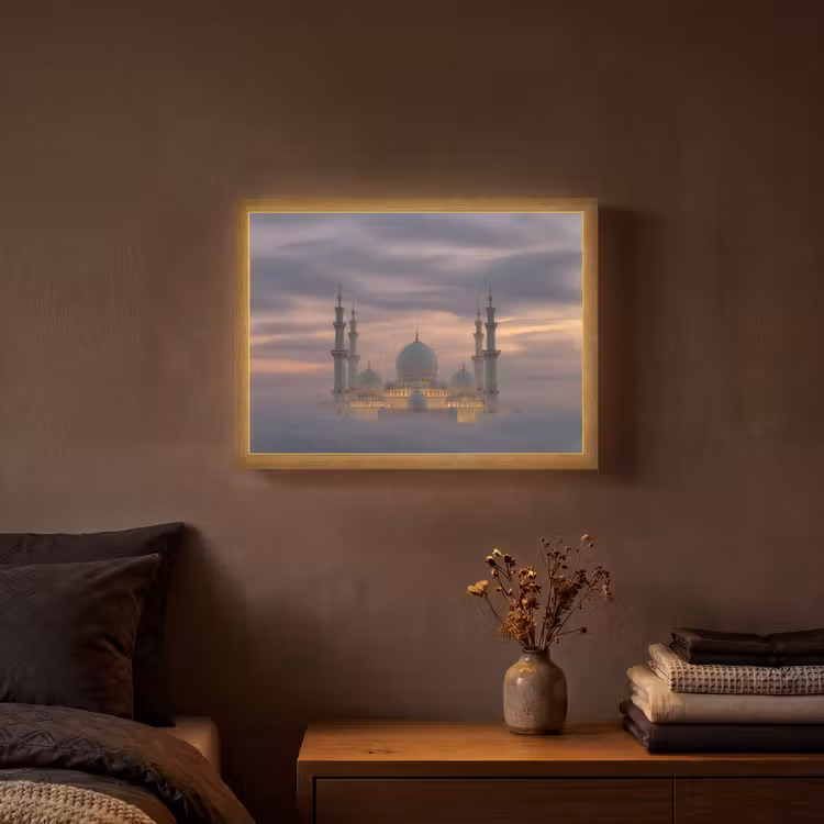 Lightbox - Wandlamp - Zonsondergang - Moskee - Wolken - Islamitisch — 3