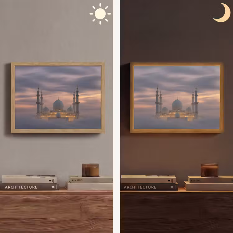 Lightbox - Wandlamp - Zonsondergang - Moskee - Wolken - Islamitisch — 6