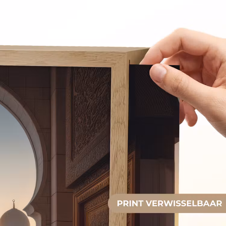 Lightbox - Wandlamp - Zonsopkomst - Witte koepels - Plein - Moskee — 5