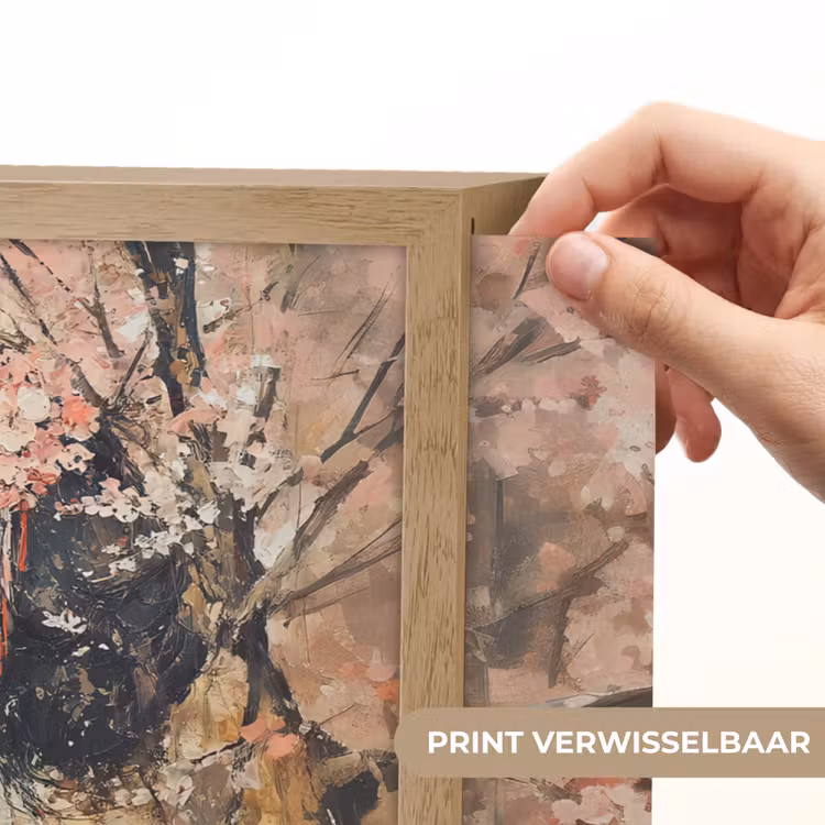 Lightbox - Wandlamp - Kimono - Vrouw - kersenbomen — 5