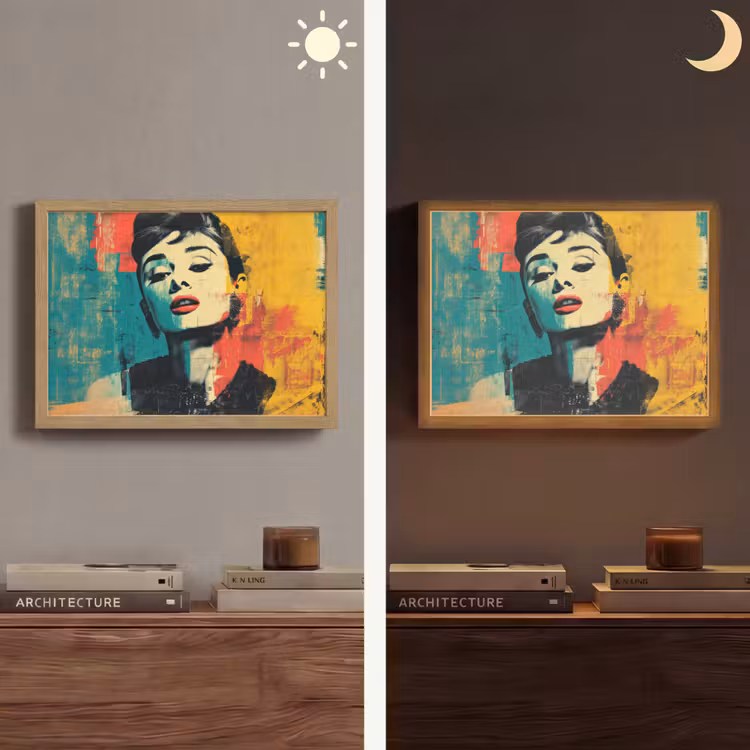 Lightbox - Wandlamp - Vrouw - Rode lippen - Expressief - Grafisch — 6