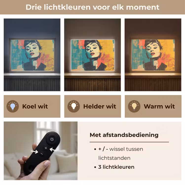 Lightbox - Wandlamp - Vrouw - Rode lippen - Expressief - Grafisch — 8