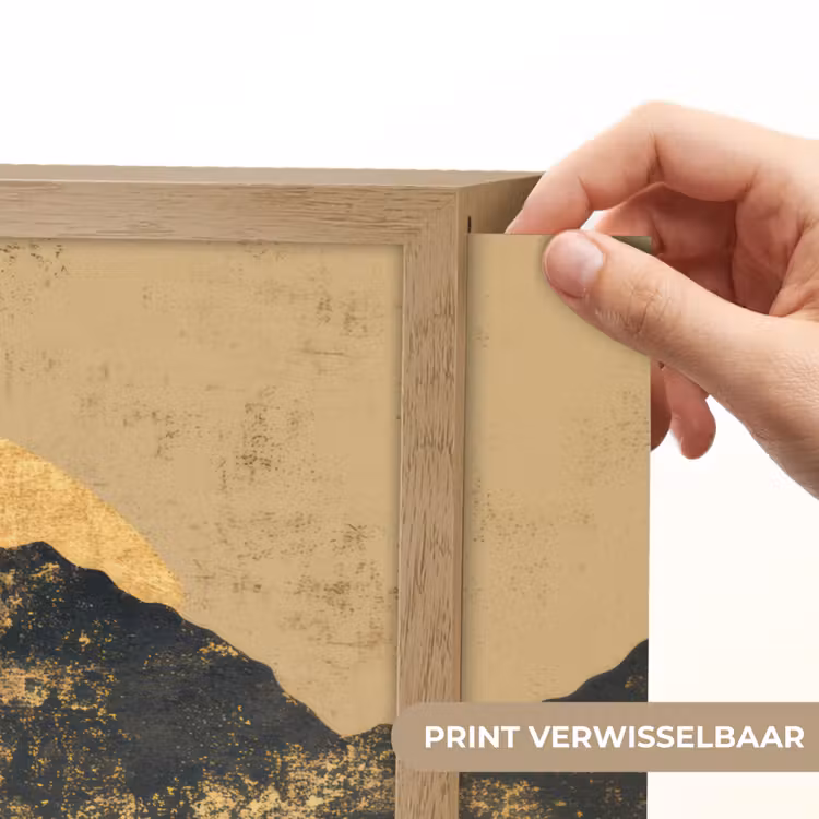 Lightbox - Wandlamp - Gouden Bergen bij Maanlicht — 5
