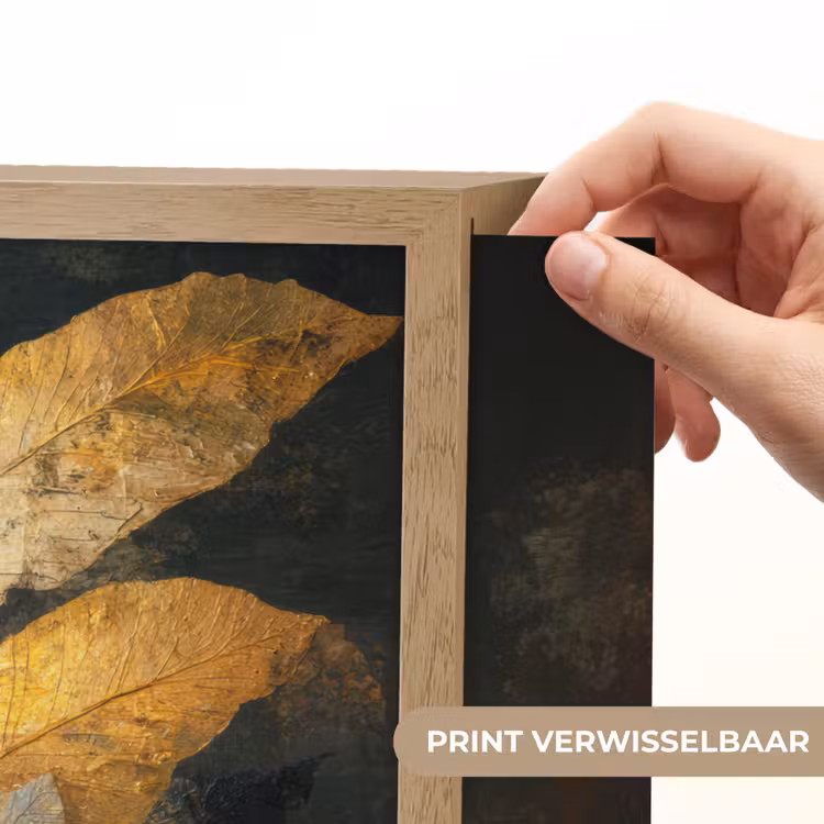 Lightbox - Wandlamp - Gouden Bladcompositie – Botanische Luxe — 5