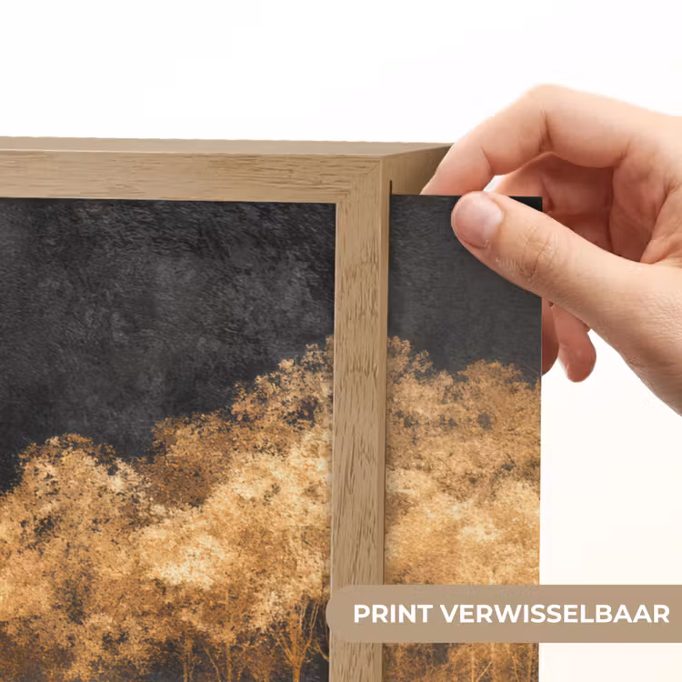 Lightbox - Wandlamp - Gouden Bomen in Mistig Landschap — 5