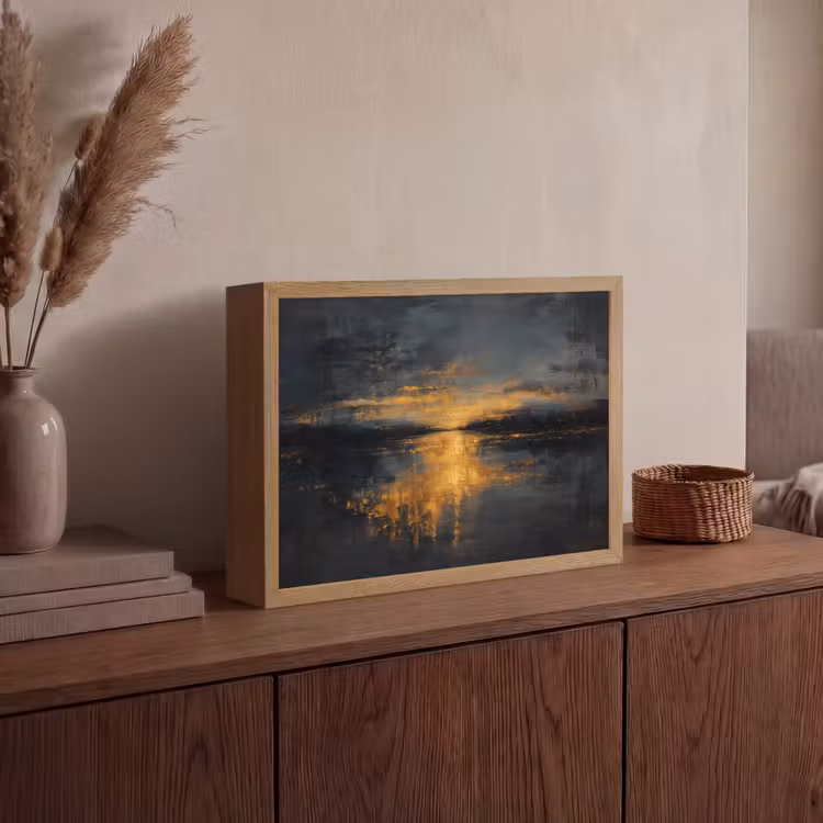 Lightbox - Wandlamp - Gouden Reflectie op Water — 4