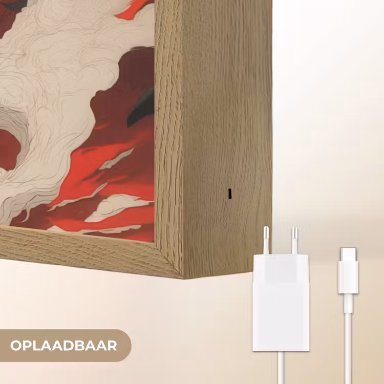 Lightbox - Wandlamp - Krijger - Draak - Zwart - Rood - Rook — 7