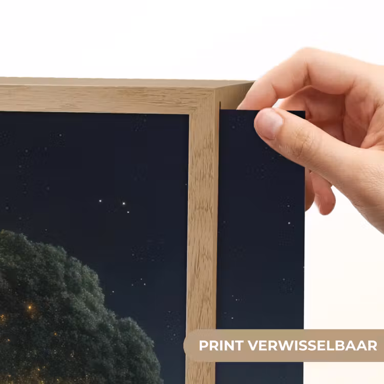 Lightbox - Wandlamp - Maan - Bomen - Rust — 5