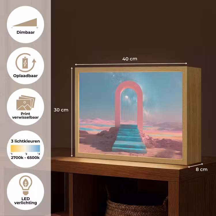 Lightbox - Wandlamp - Trap - Boog - Sterrenhemel — 10