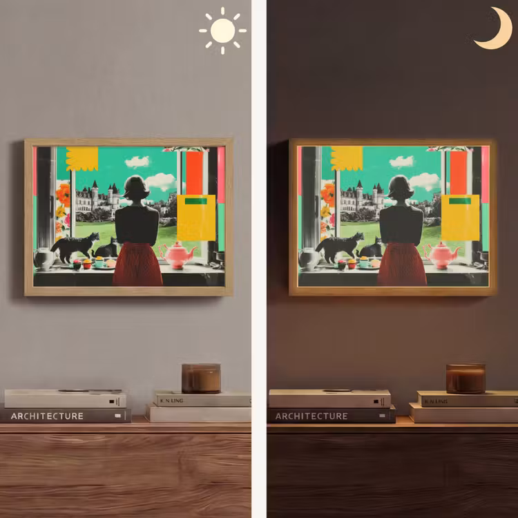 Lightbox - Wandlamp - Vrouw - Keuken - Katten - Doorkijk — 6