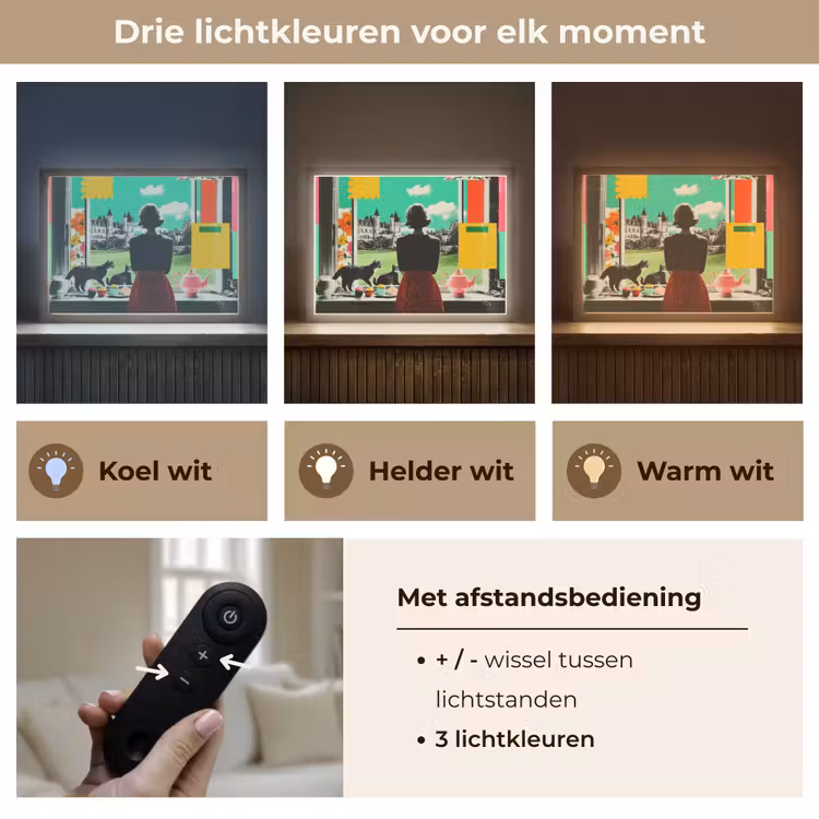 Lightbox - Wandlamp - Vrouw - Keuken - Katten - Doorkijk — 8