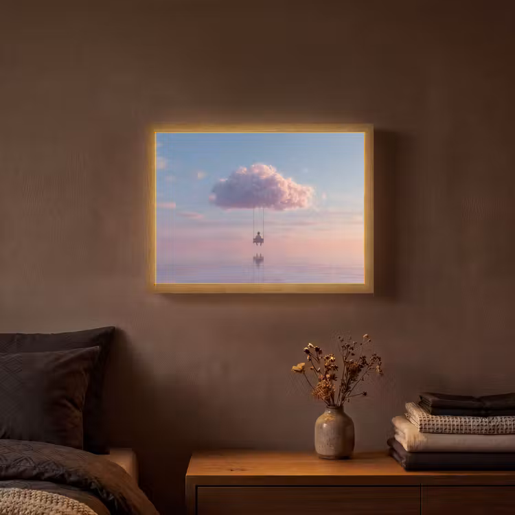 Lightbox - Wandlamp - Wolk - Schommel - Kleurrijke lucht — 3