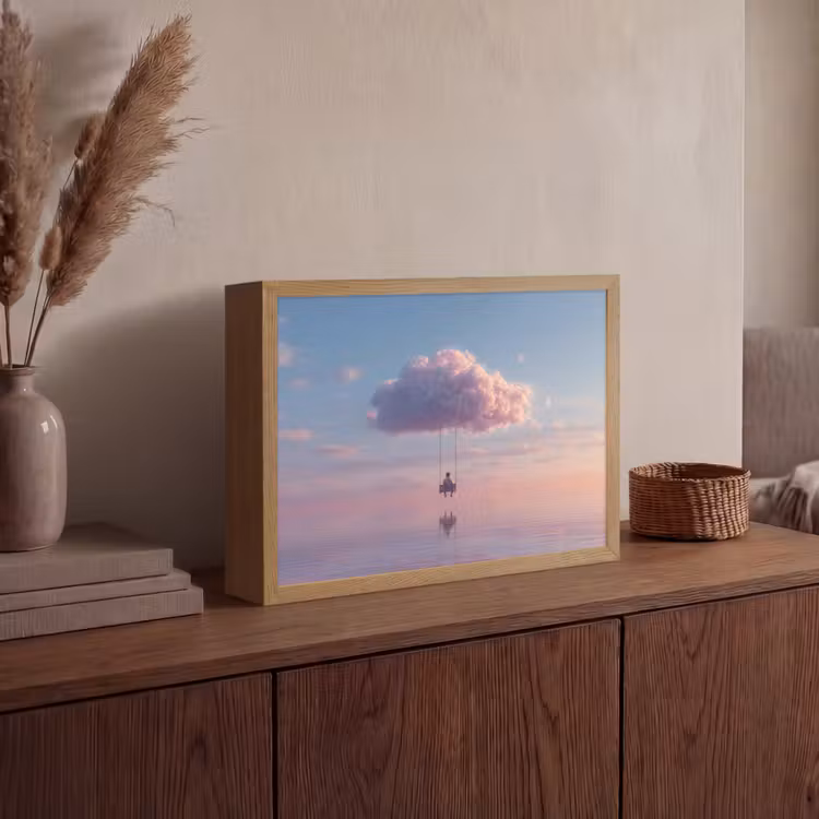 Lightbox - Wandlamp - Wolk - Schommel - Kleurrijke lucht — 4