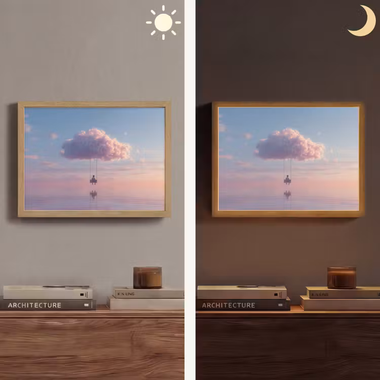 Lightbox - Wandlamp - Wolk - Schommel - Kleurrijke lucht — 6