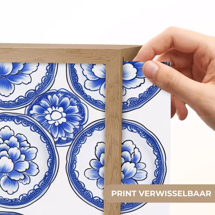 Lightbox - Wandlamp - Cirkels - Bloemen - Blauw — 5