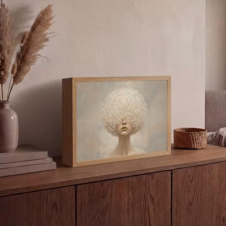 Lightbox - Wandlamp - Dromerig - Beige - Paardenbloemzaadjes — 4