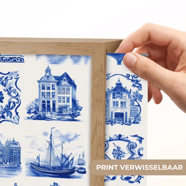 Lightbox - Wandlamp - Huizen - Schepen - Blauw — 5