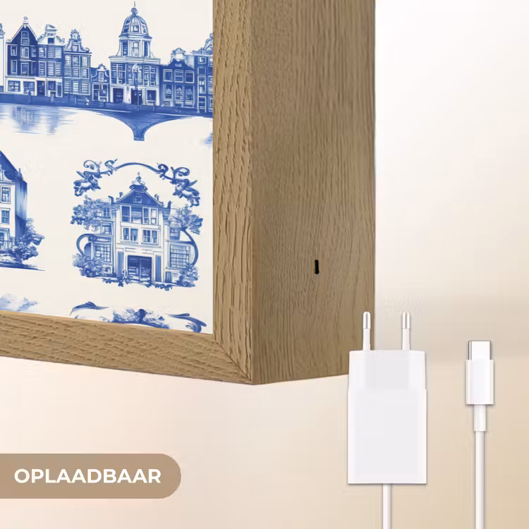 Lightbox - Wandlamp - Huizen - Schepen - Blauw — 7