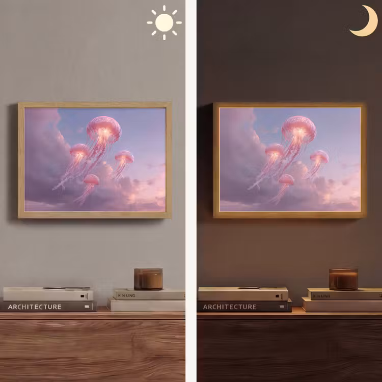 Lightbox - Wandlamp - Kwallen - Roze - Wolken — 6