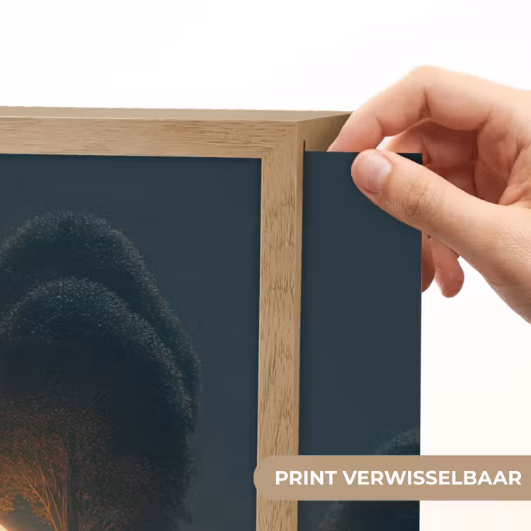 Lightbox - Wandlamp - Maan - Bomen - Wandeling — 5