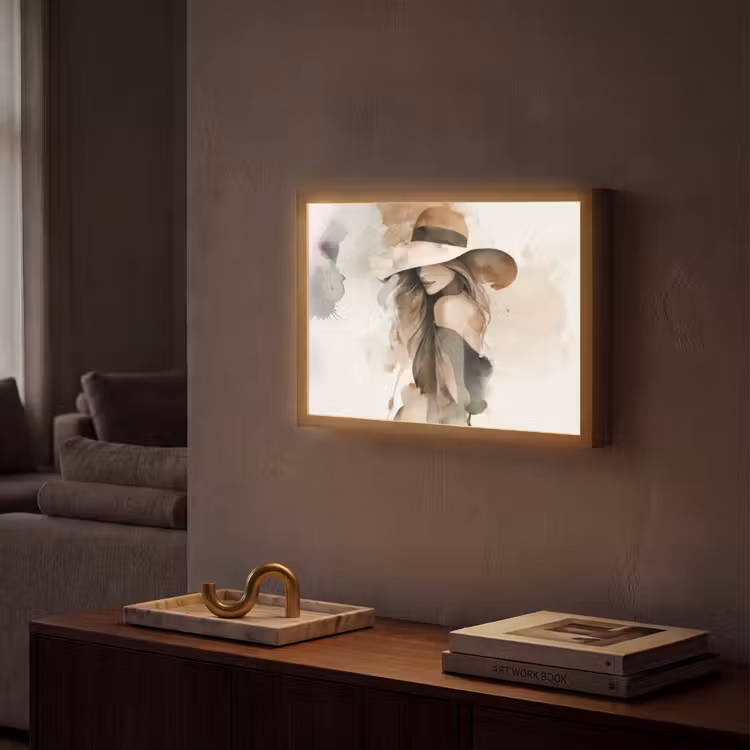 Lightbox - Wandlamp - Mysterieus - Vrouw - Sepia — 2