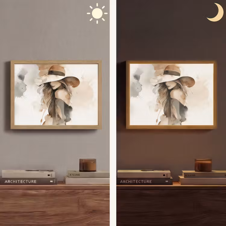 Lightbox - Wandlamp - Mysterieus - Vrouw - Sepia — 6