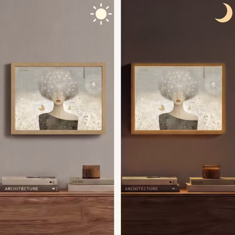 Lightbox - Wandlamp - Pluis - Vrouw - Beige — 6