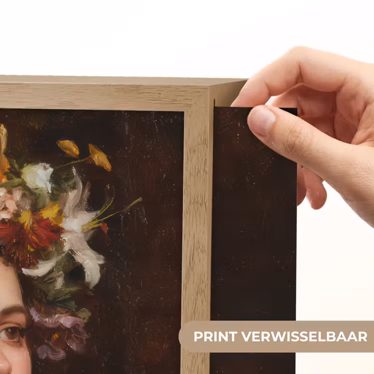 Lightbox - Wandlamp - Portret - Vrouw - Bloemen — 5