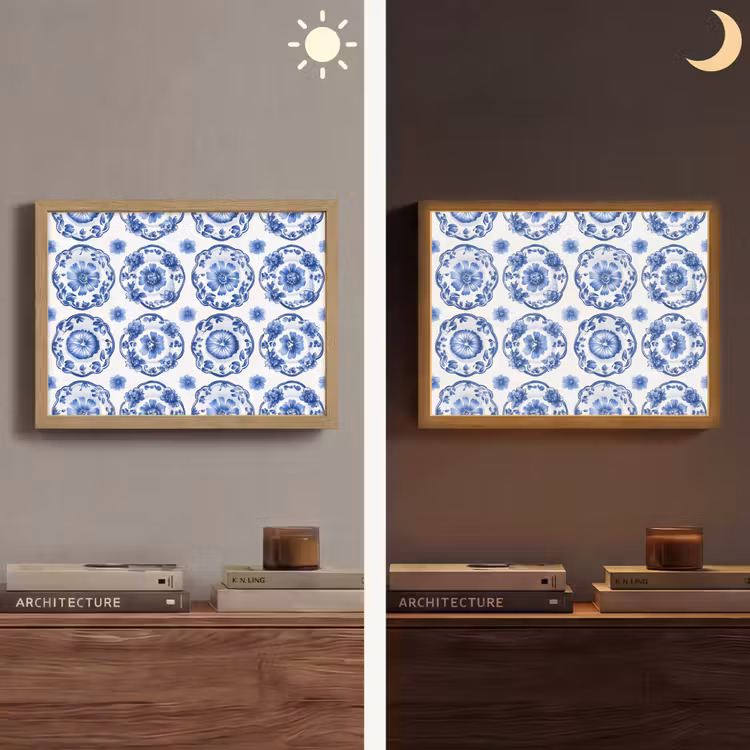 Lightbox - Wandlamp - Sierborden - Bloemen - Blauw — 6