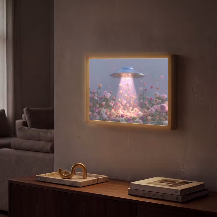 Lightbox - Wandlamp - Ufo - Rozen - Pastelkleuren — 2