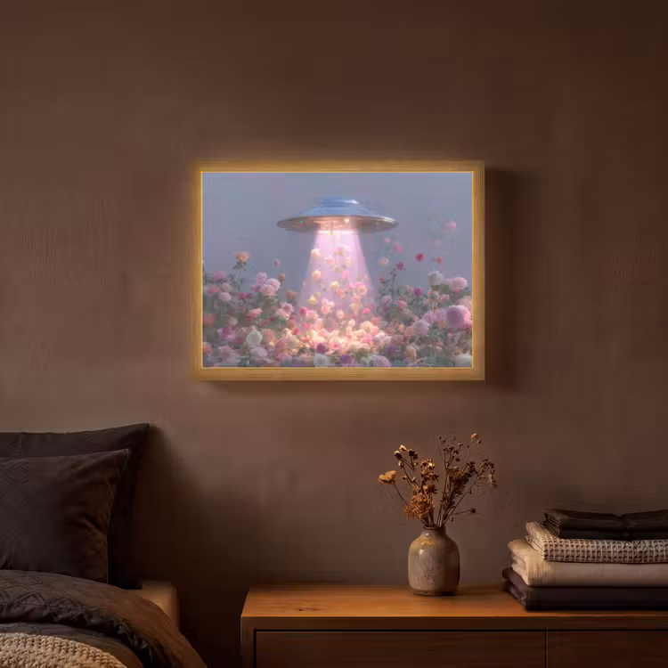 Lightbox - Wandlamp - Ufo - Rozen - Pastelkleuren — 3