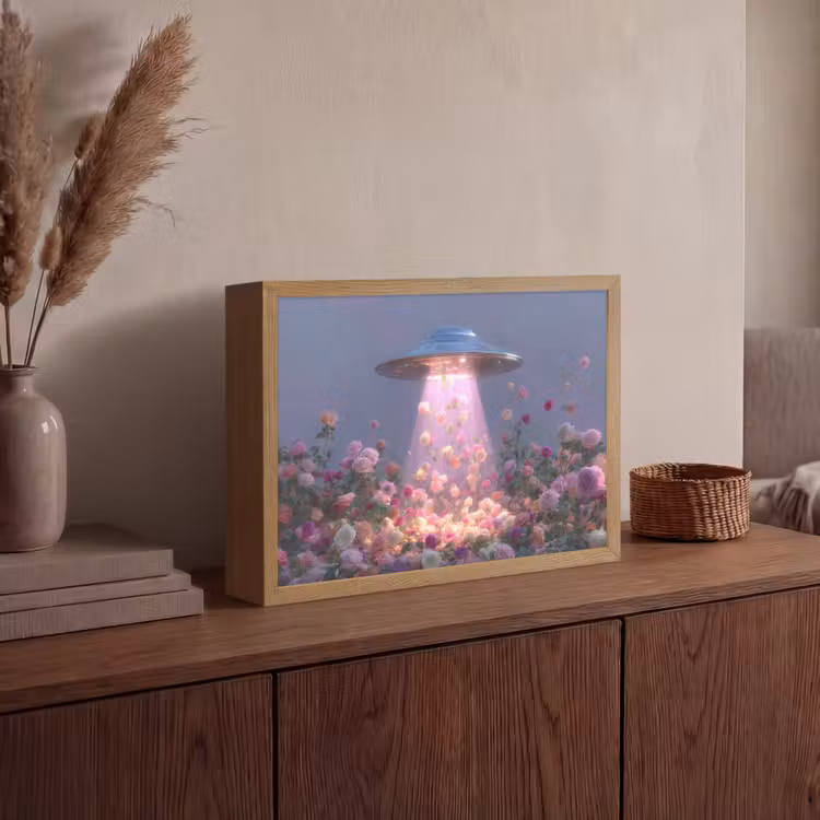 Lightbox - Wandlamp - Ufo - Rozen - Pastelkleuren — 4