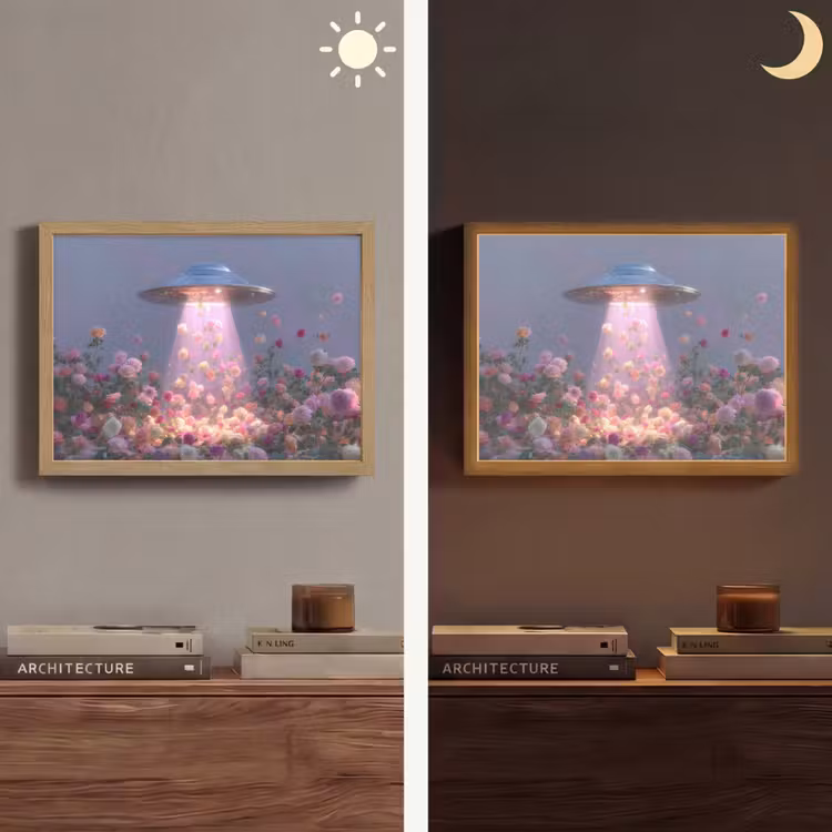 Lightbox - Wandlamp - Ufo - Rozen - Pastelkleuren — 6