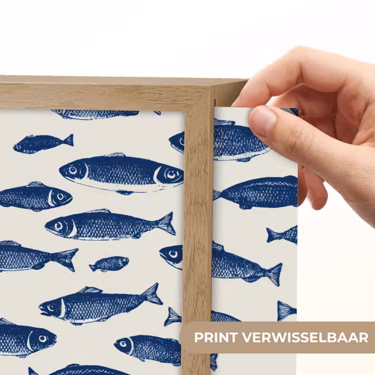 Lightbox - Wandlamp - Vissen - Patroon - Blauw - Wit — 5