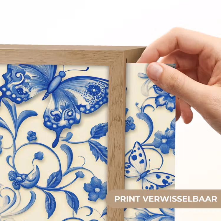 Lightbox - Wandlamp - Vlinders - Bloemen - Blauw - Botanisch — 5