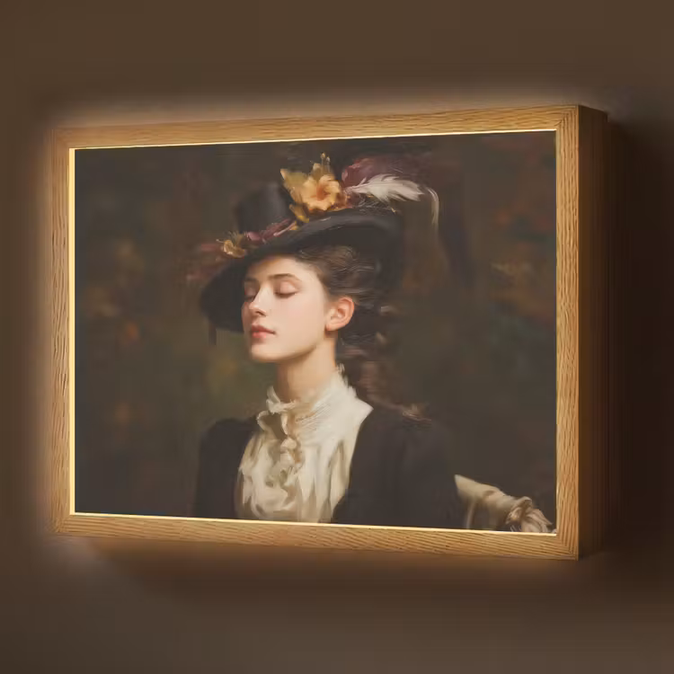Lightbox - Wandlamp - Vrouw - Victoriaans - Portret — 1