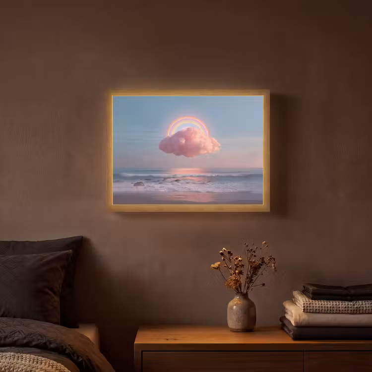 Lightbox - Wandlamp - Wolk - Regenboog - Zee — 3