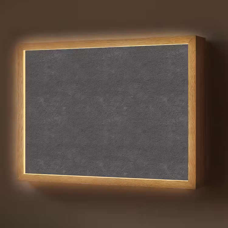 Lightbox - Wandlamp - Donkergrijs - Asfaltstructuur - Ruw — 1