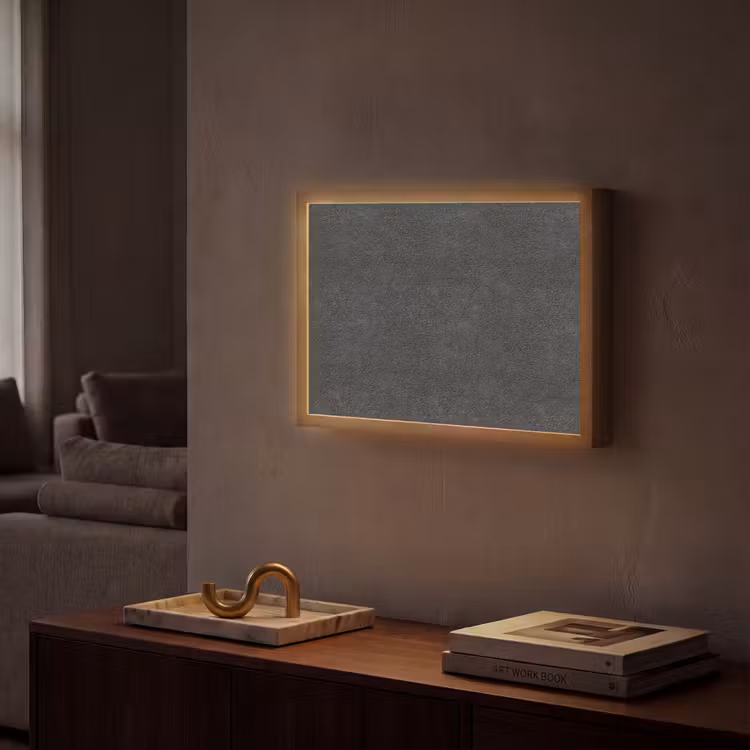 Lightbox - Wandlamp - Donkergrijs - Asfaltstructuur - Ruw — 2