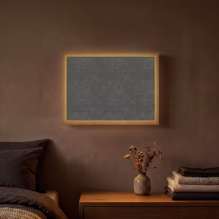 Lightbox - Wandlamp - Donkergrijs - Asfaltstructuur - Ruw — 3
