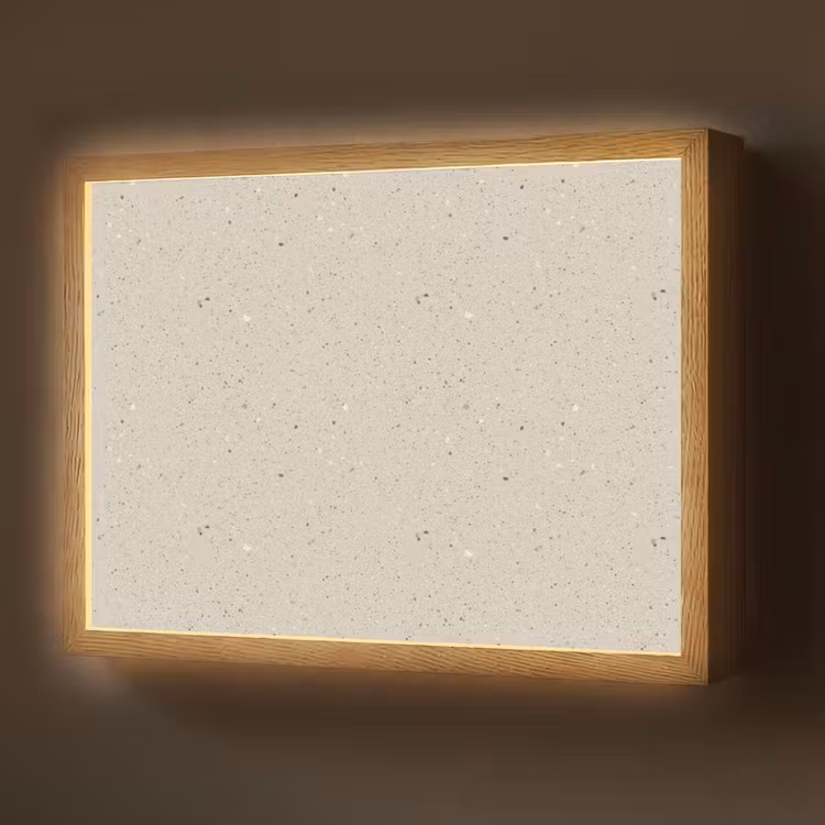 Lightbox - Wandlamp - Lichtbeige - Terrazzo - Grijs — 1