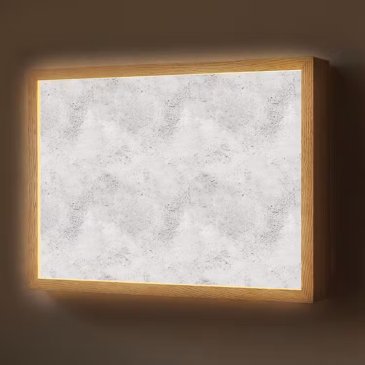 Lightbox - Wandlamp - Lichtgrijs - Ruw - Subtiel — 1