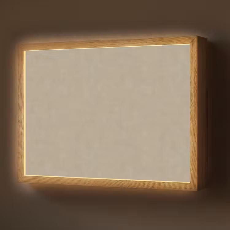Lightbox - Wandlamp - Taupekleur - Gewolkt textuur - Natuurlijk — 1