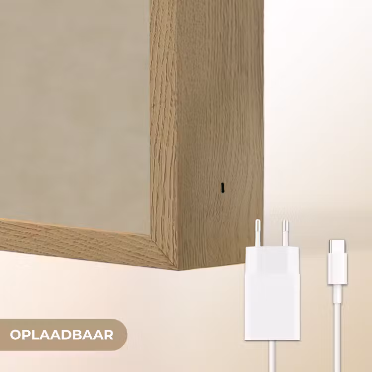Lightbox - Wandlamp - Taupekleur - Gewolkt textuur - Natuurlijk — 7