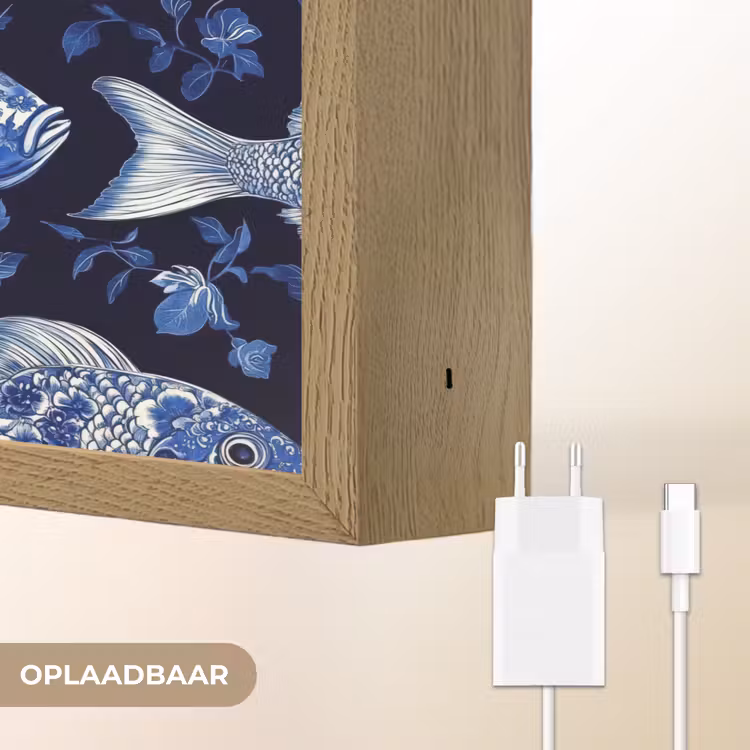 Lightbox - Wandlamp - Vissen - Bloemen - Blauw — 7